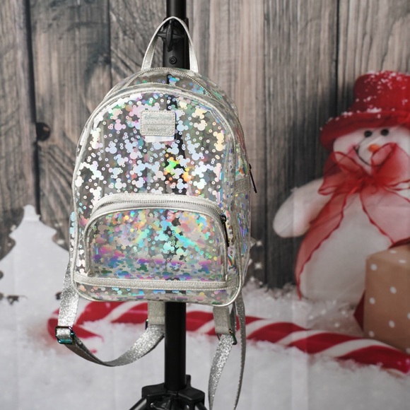 mickey mouse magic mirror metallic mini backpack by loungefly